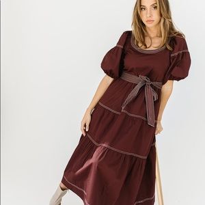 Shop Zoco Marie Maxi Dress // Burgundy